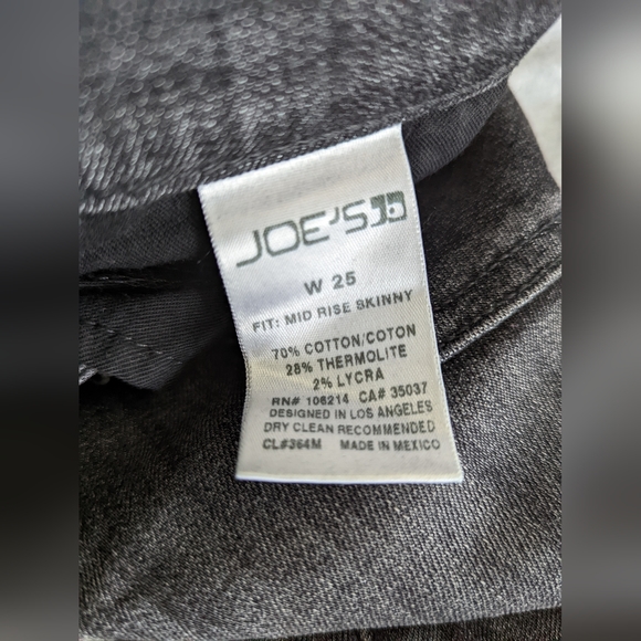 Authentic Joe's Grey Skinny Jeans Size 25 - Picture 3 of 4